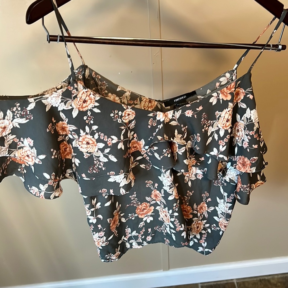 Floral off the shoulder tank